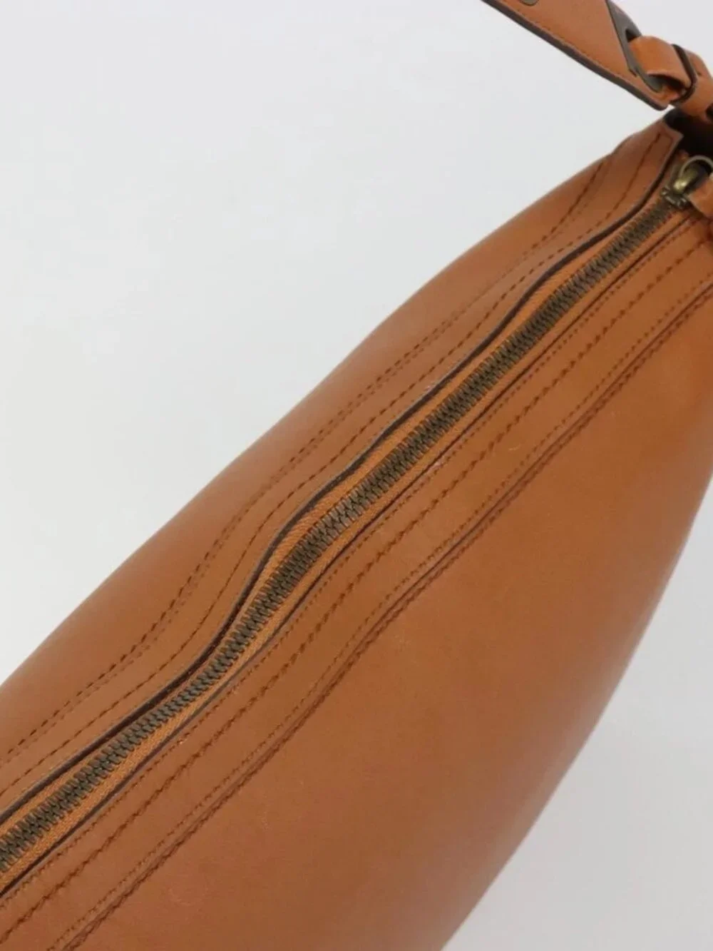 Salvatore Ferragamo Shoulder Bag Leather Brown Auth 186806A